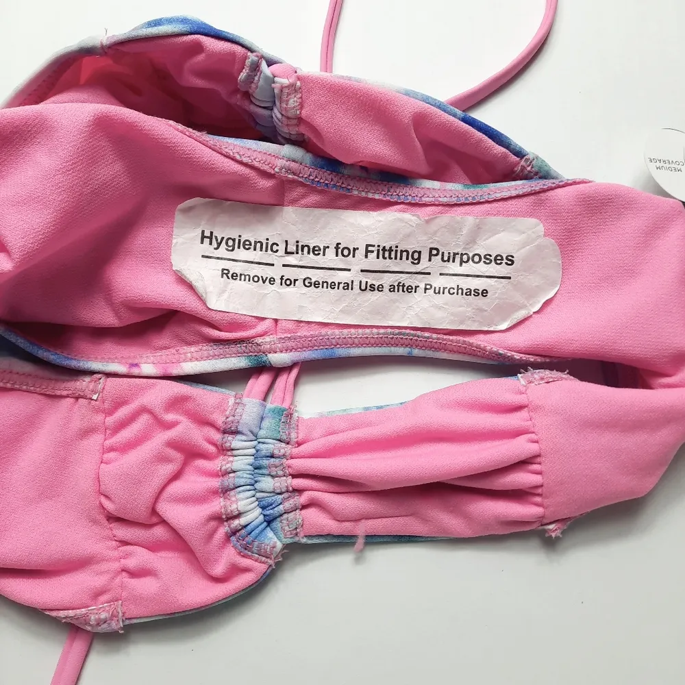 Decree Swim Bottoms Women's Size Small Blue Pink Tie Dye Swimsuit Briefs - Image 7