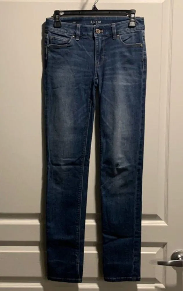 WHBM White House Black Market Denim Stretch Jeans The Slim Size 00 EUC #7418 - Image 2