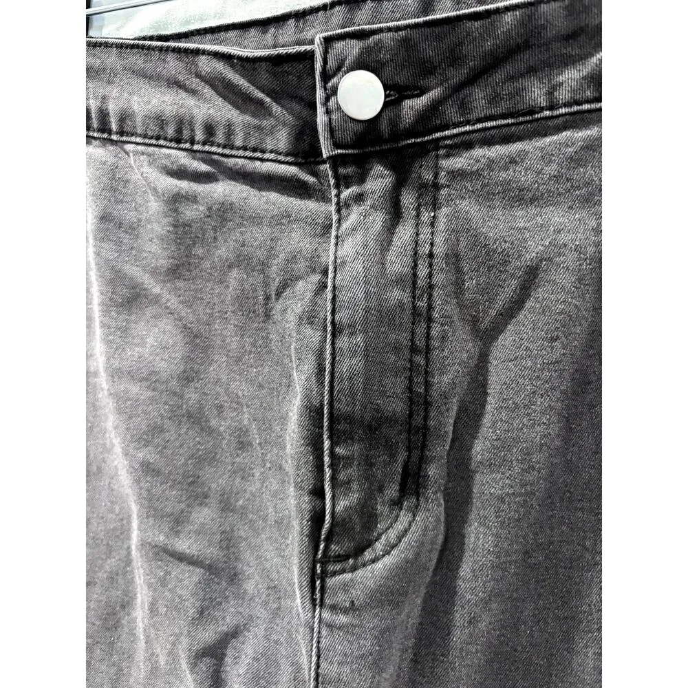 SHEIN CURVE Women's Charcoal Hi-Rise Skinny Jeans Sz XL - Image 4