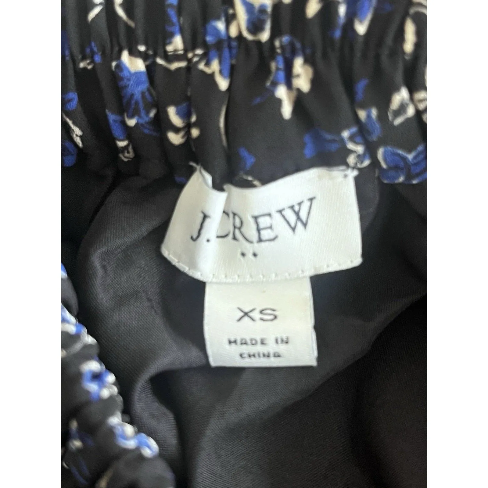 J. Crew Sz. XS Black Floral Pleated Midi Skirt Flowy BOHO - Image 6