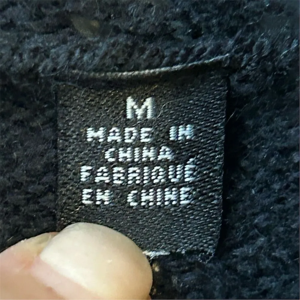 Anthropologie Knitted & Knotted Women's Black Cardigan Sweater Size M Open Front - Image 5