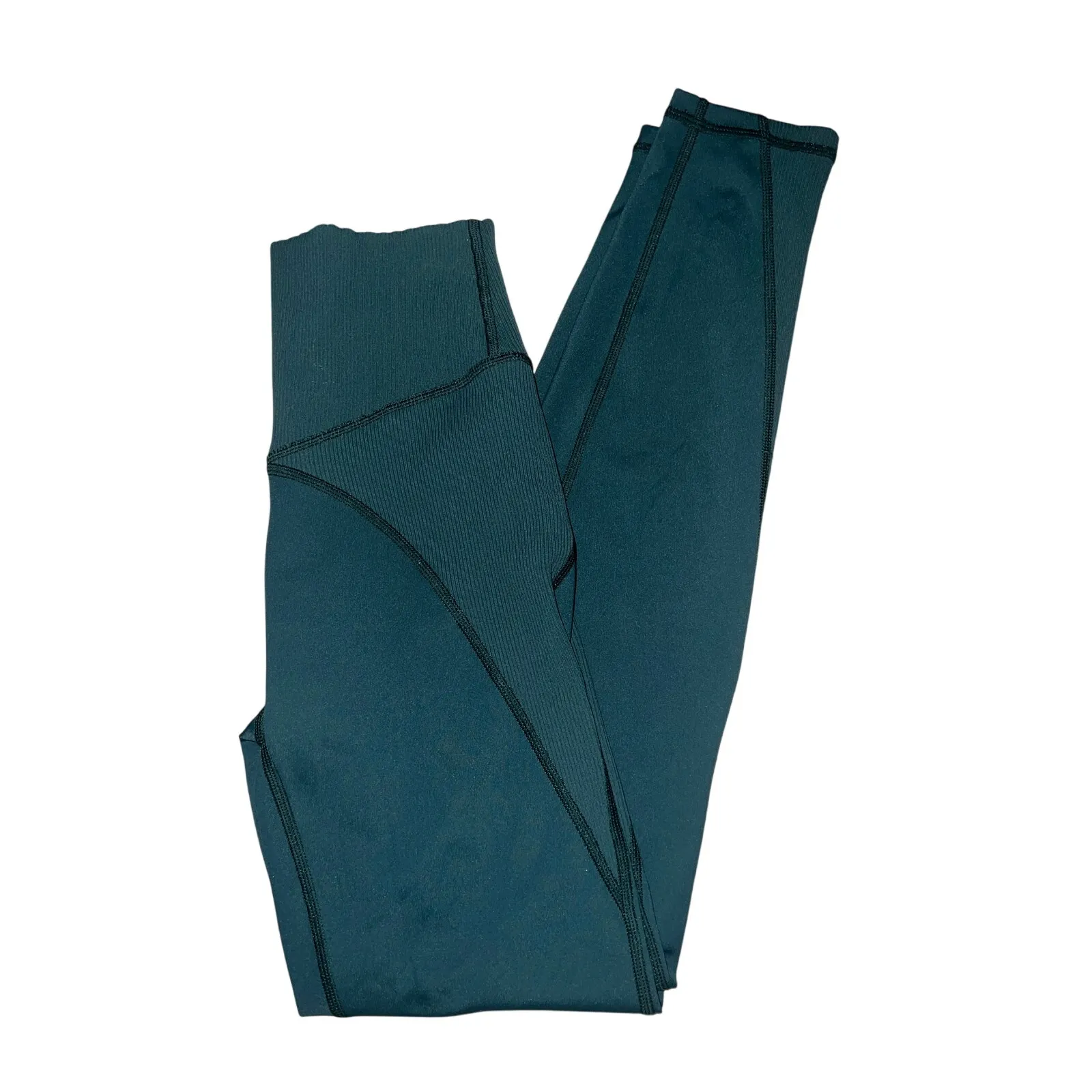 OFFLINE goals high waisted ribbed leggings aerie size small emerald green - Image 6