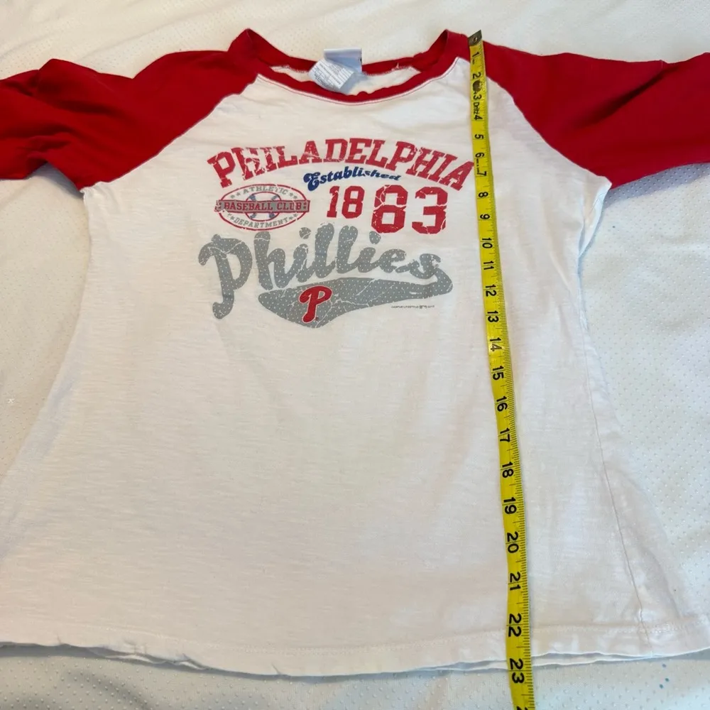 Campus Lifestyle Philadelphia Phillies Raglan Baseball Shirt Size Large Juniors - Image 7