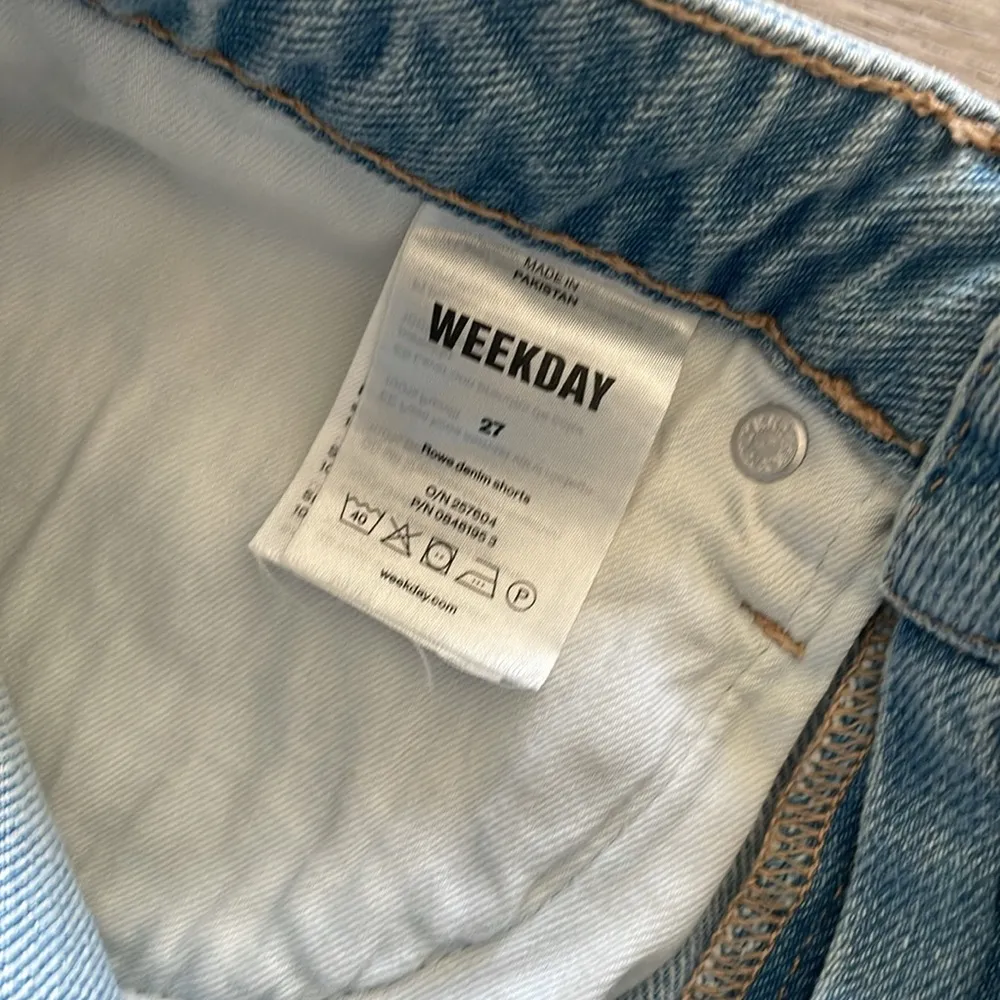 Cutest ASOs Weekday High Waisted Blue Jean Shorts - Image 7