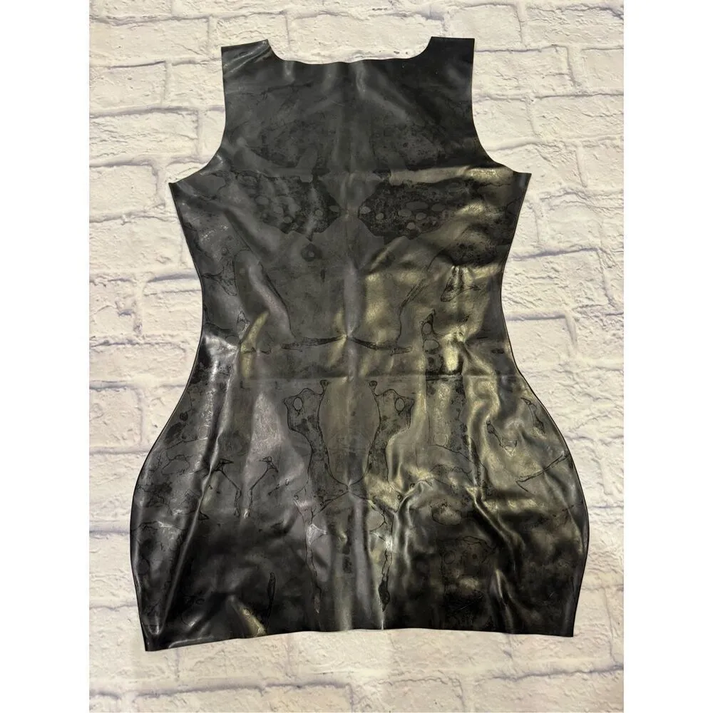 Latex sheath dress size medium black excellent condition - Image 3