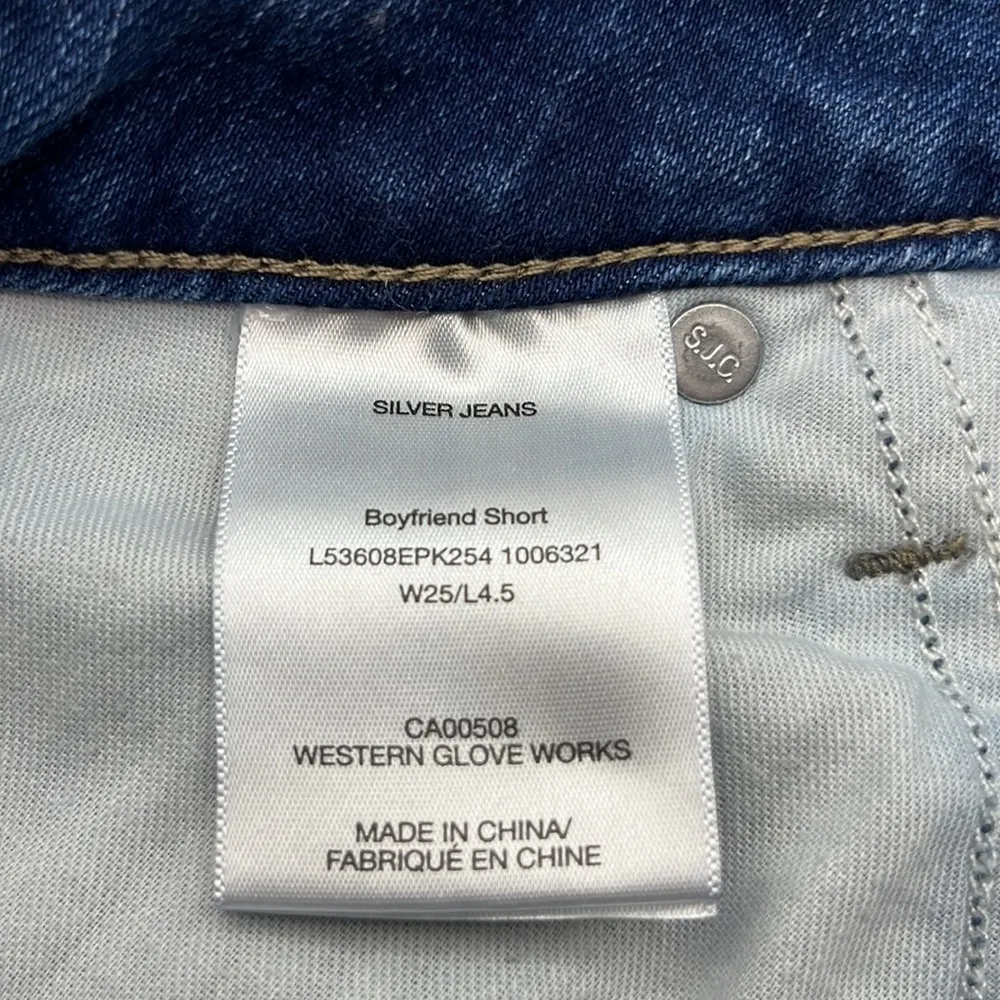 Silver Jeans Boyfriend Short Mid Rise Size 25 - Image 10