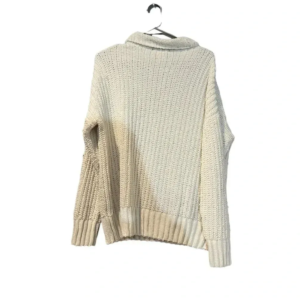 PINK Victoria's Secret White Chunky Knit Sweater Size XS - Image 3