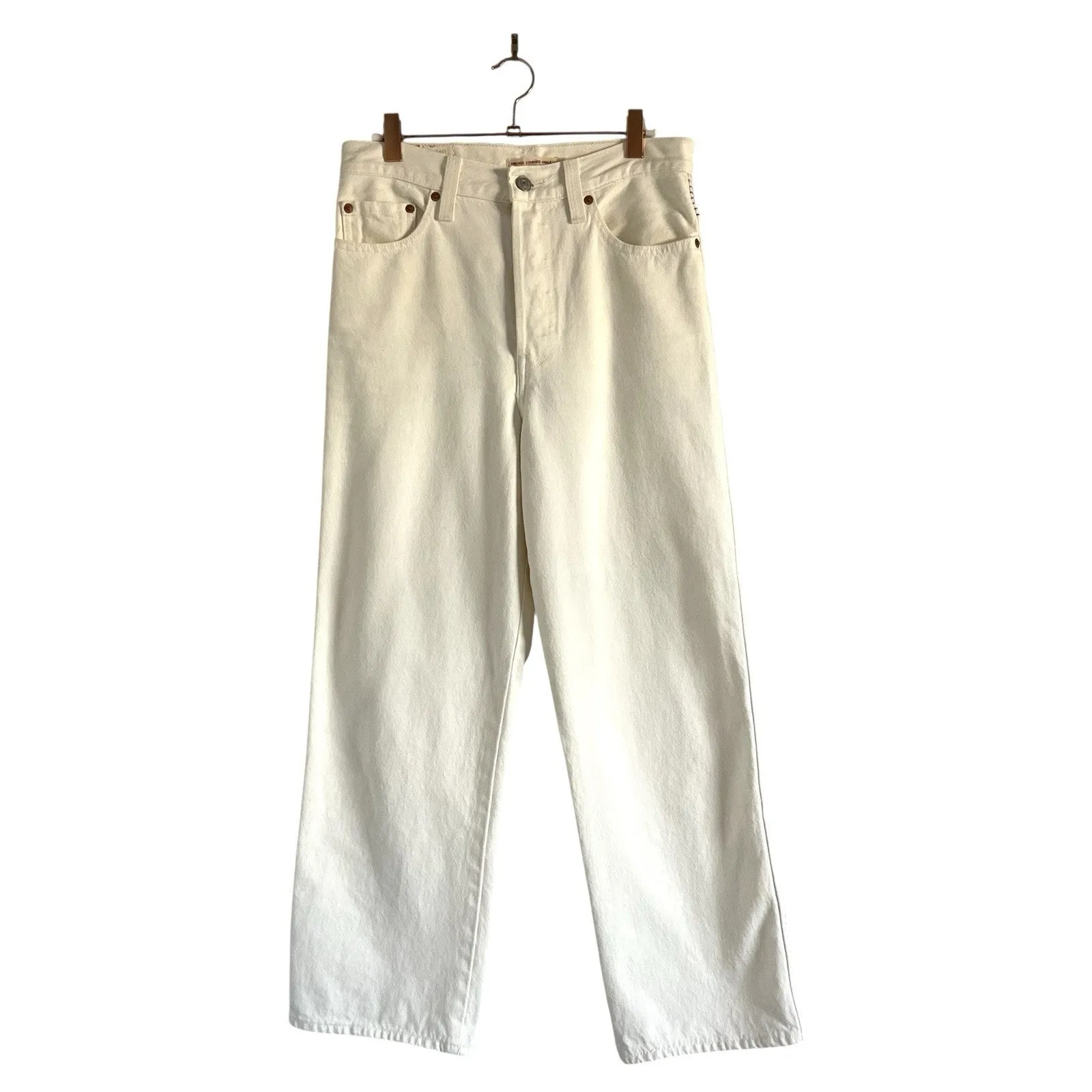 Levi's Ribcage Straight Ankle Jeans Chasing Rainbows Size 28 Coastal Festival - Image 3