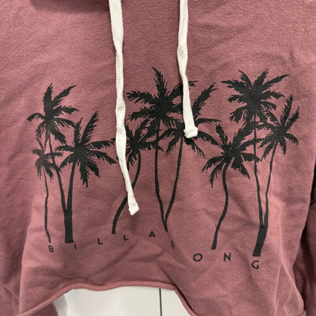 Billabong Purple Cropped Hooded Sweatshirt - Image 3