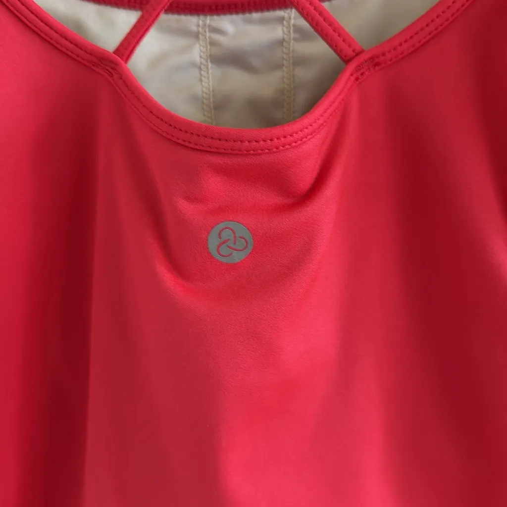 Zella Coral Strappy Active Crop Top Small - Image 4