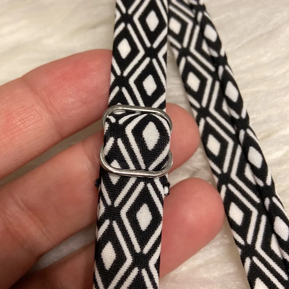 DKNY Swimsuit size L brand new with tag beautiful one piece black and white - Image 11