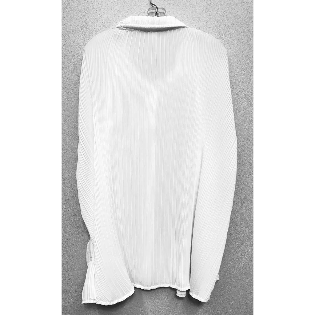 Good American Plisse Pleated Button Front Blouse Top Sz 5/6 US 2XL/3XL NWT $119 - Image 3