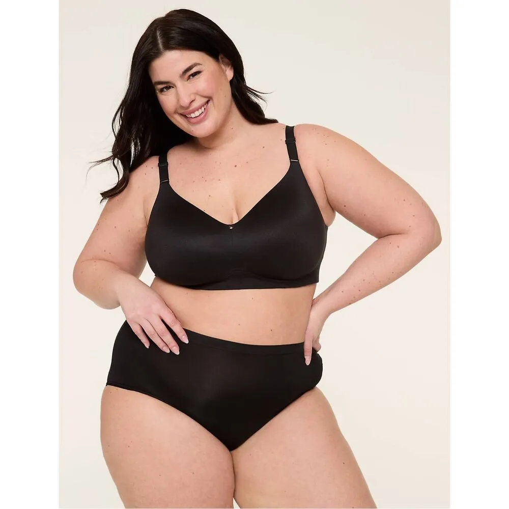 ✨Cacique Black Invisible Backsmoother Lightly Lined No-Wire Sz 42DDD Bra✨ - Image 4