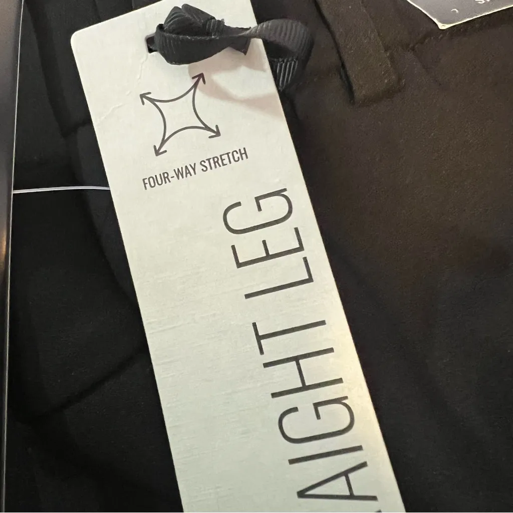 Nicole Miller Hi-Rise straight leg dress pants black size 8 4-way stretch NWT - Image 8