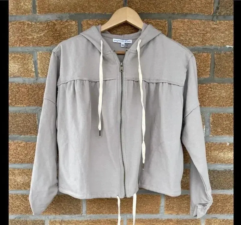 Young Fabulous & Broke Zip Crop Hooded Sweatshirt - Image 2