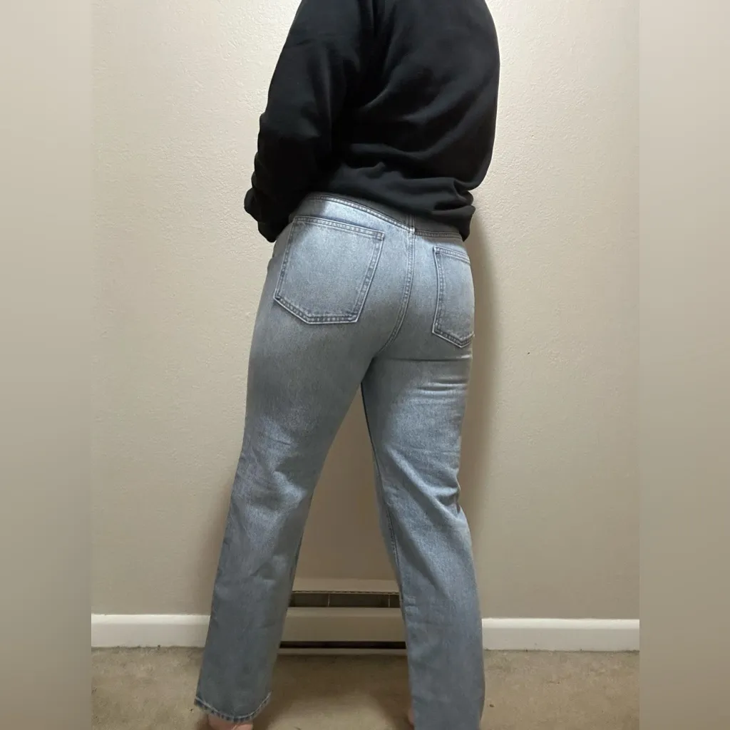 DÔEN Diana Jean Vendôme Wash 30 High Rise Straight Leg 100% Cotton Denim Blue - Image 3