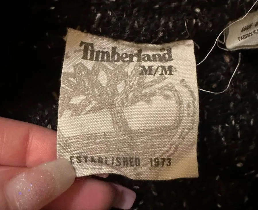 Timberland black knit turtleneck sweater size M - Image 6