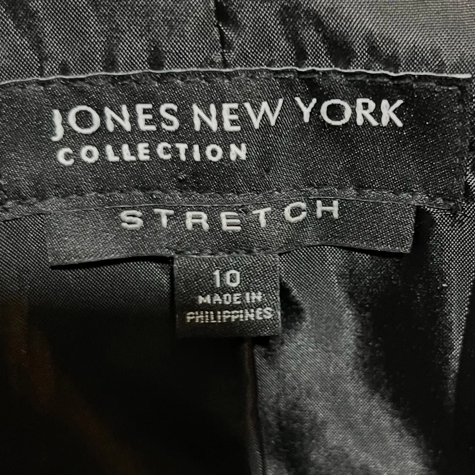 Jones New York Black  Stretch Blazer Size 10 - Image 5