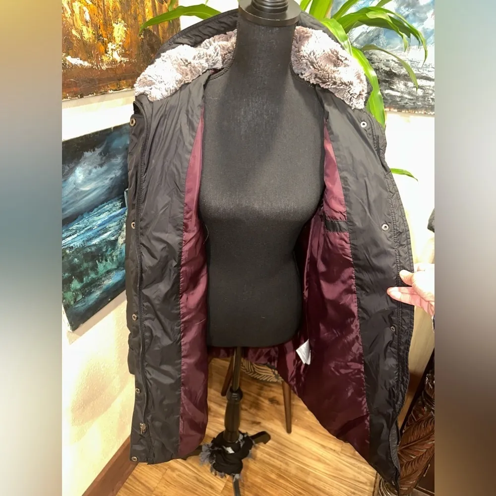 EUC LARRY LEVINE PUFFER LONG FEATHER JACKET SZ LARGE - Image 8