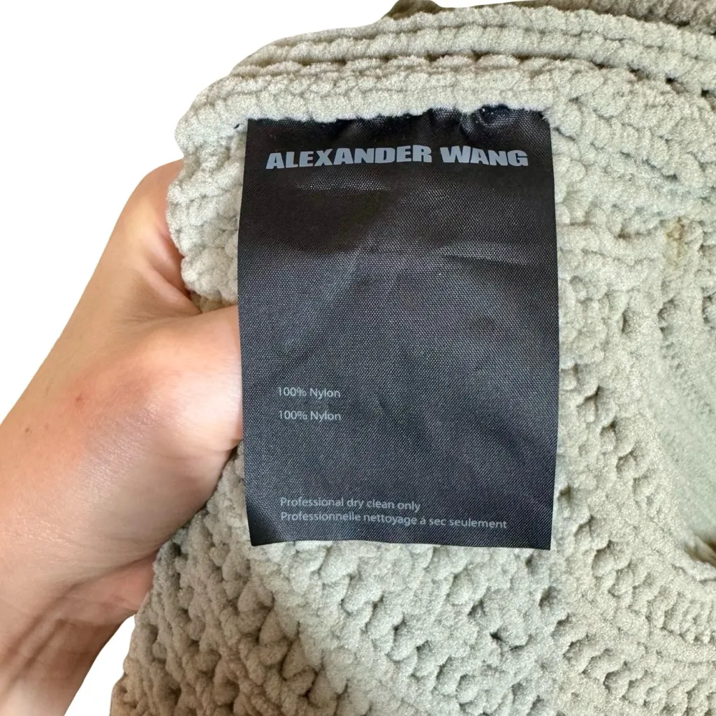ALEXANDER WANG Zip Chunky Ribbed Shawl Collar Oversized Sweater Vest - Image 10