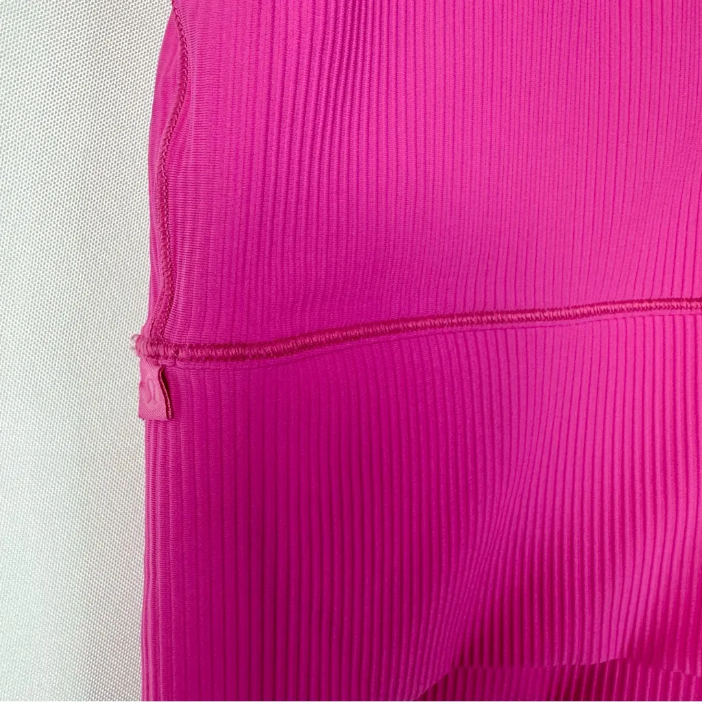 Lululemon Power Pivot Ribbed Sonic Pink Crop Athletic Tank Top 6 - Image 6