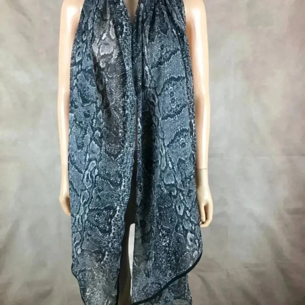 CEJON Python Snake Sheer Chiffon Shawl Scarf NWT - Image 3