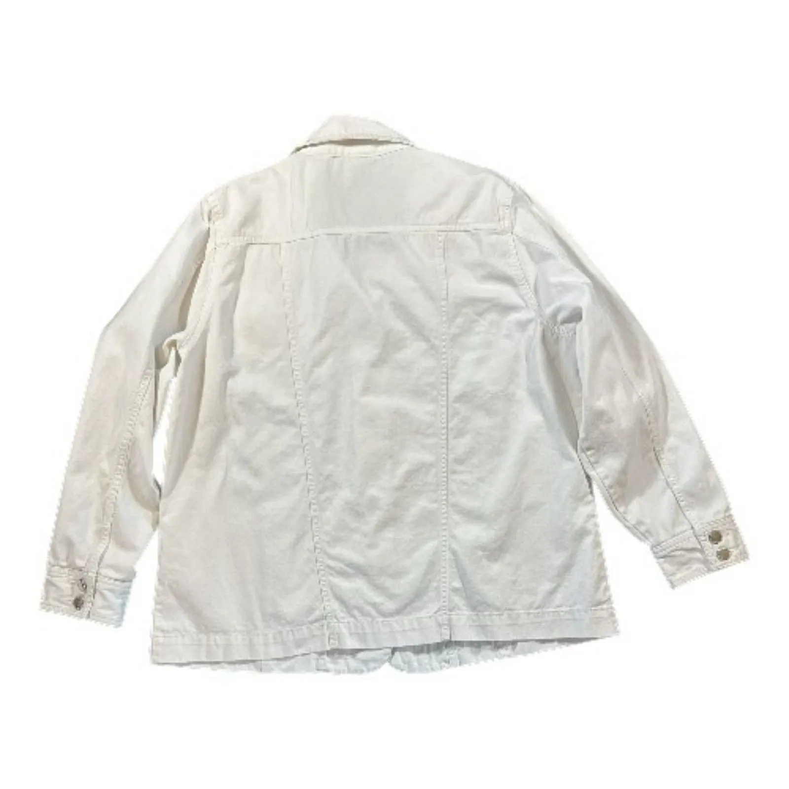 American Sweetheart‎ White Denim Jacket Size XL - Image 2