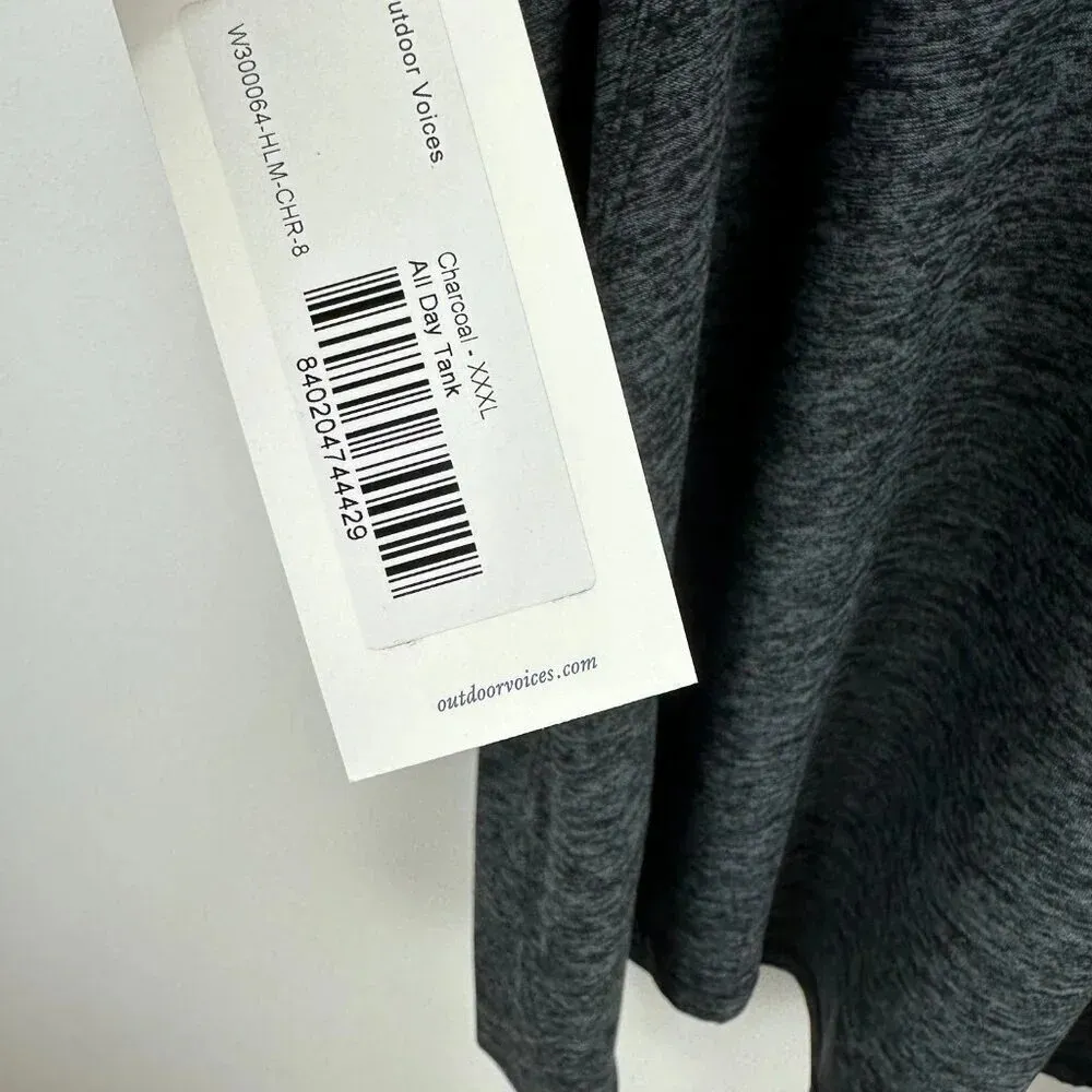 Outdoor Voices All Day Tank Top Charcoal Gray CloudKnit Womens XXXL NWT. - Image 5