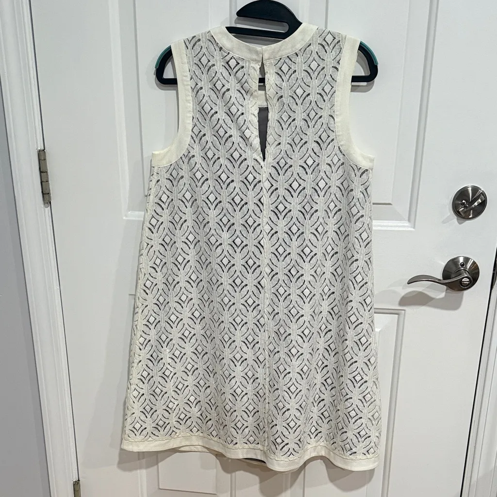 NIC+ZOE Cream and Gray Patterned Dress - Image 5