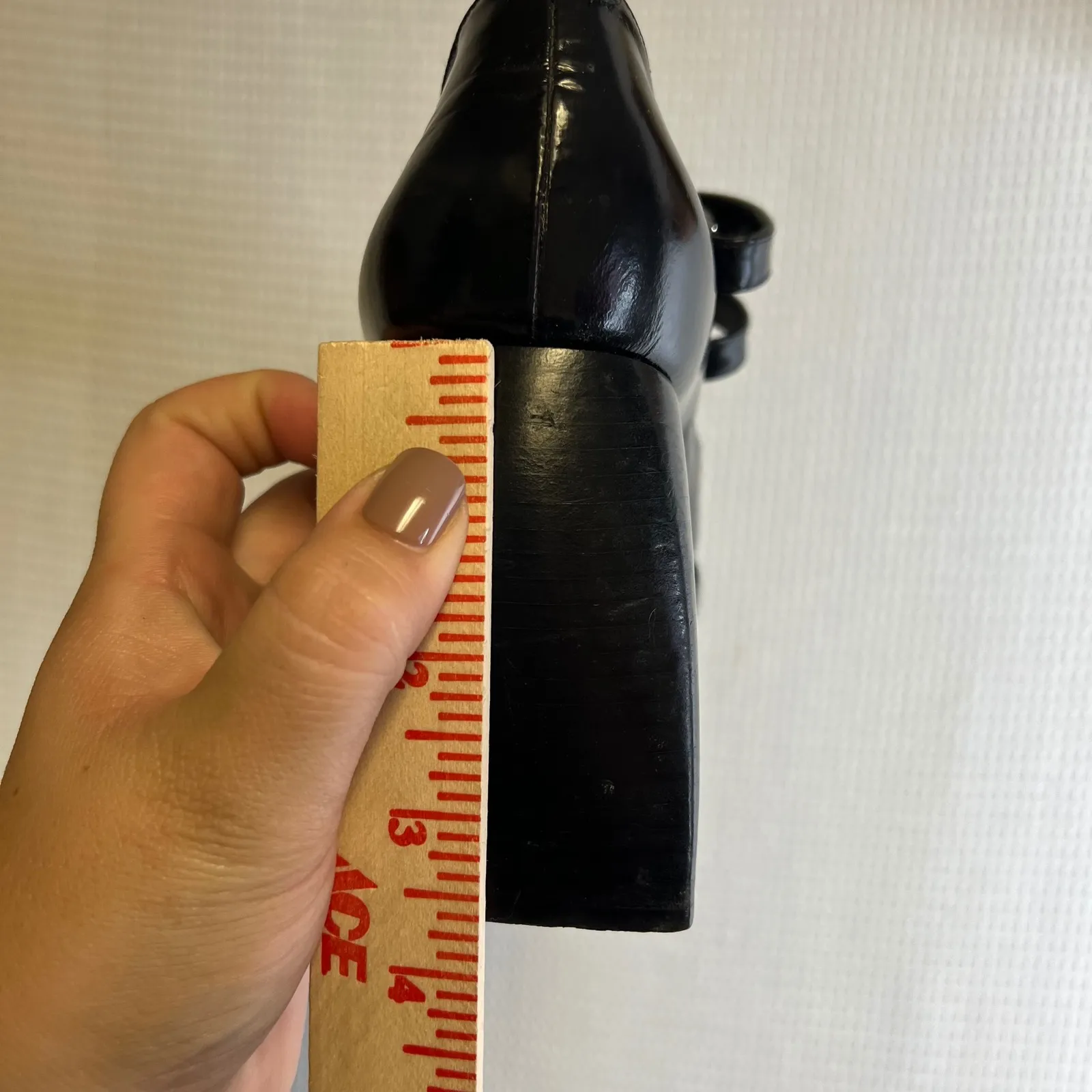 Nodaleto Bulla Babies Platform Mary Janes Square Toe Block‎ Heel Size 40 Pumps Black - Image 7