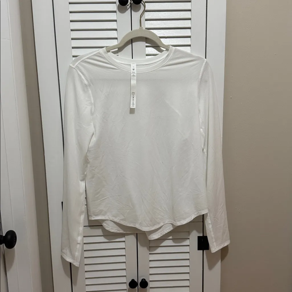 Lululemon High Neck Running and Training Long Sleeve White - Image 7
