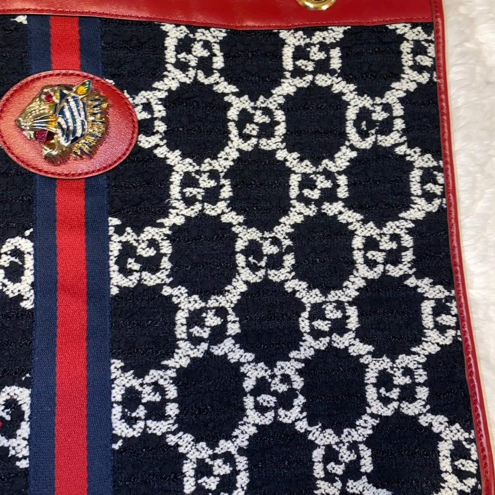 Gucci Rajah Tweed Tote with Clutch - Image 3