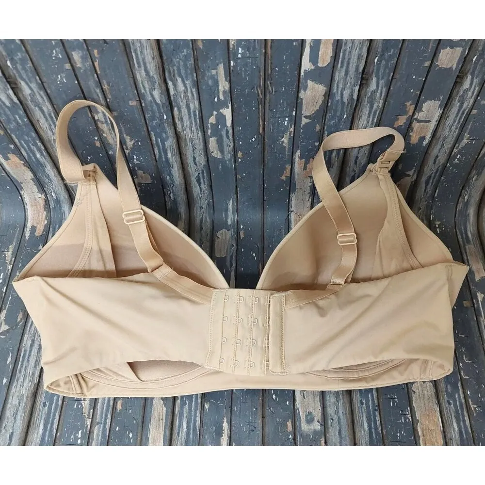 Motherhood Intimates Size 38DD Solid Beige Nude Clip-Down Cups Nursing Bra - Image 2