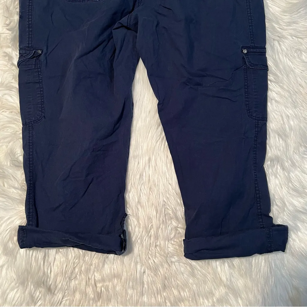 Dress Barn Cropped Cargo Pant Dark Blue 16 - Image 8