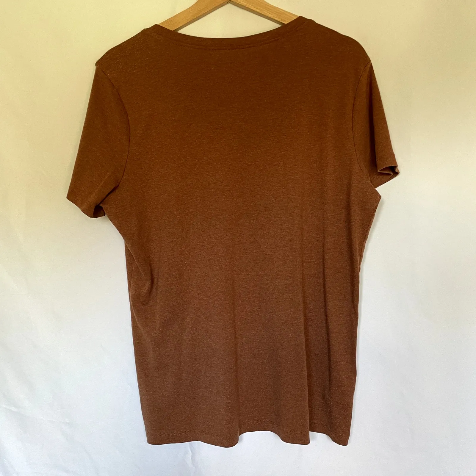 Eddie Bauer brown v-neck cotton t-shirt women's size 2XL casual top summer - Image 6