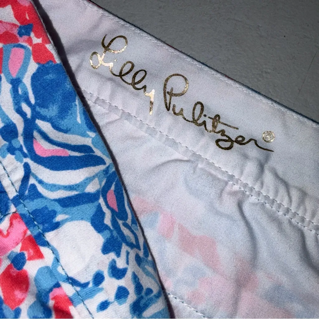 Lilly Pulitzer The Buttercup Scalloped Twill Shorts in Bay Blue Pop Pop Glow 14 - Image 8