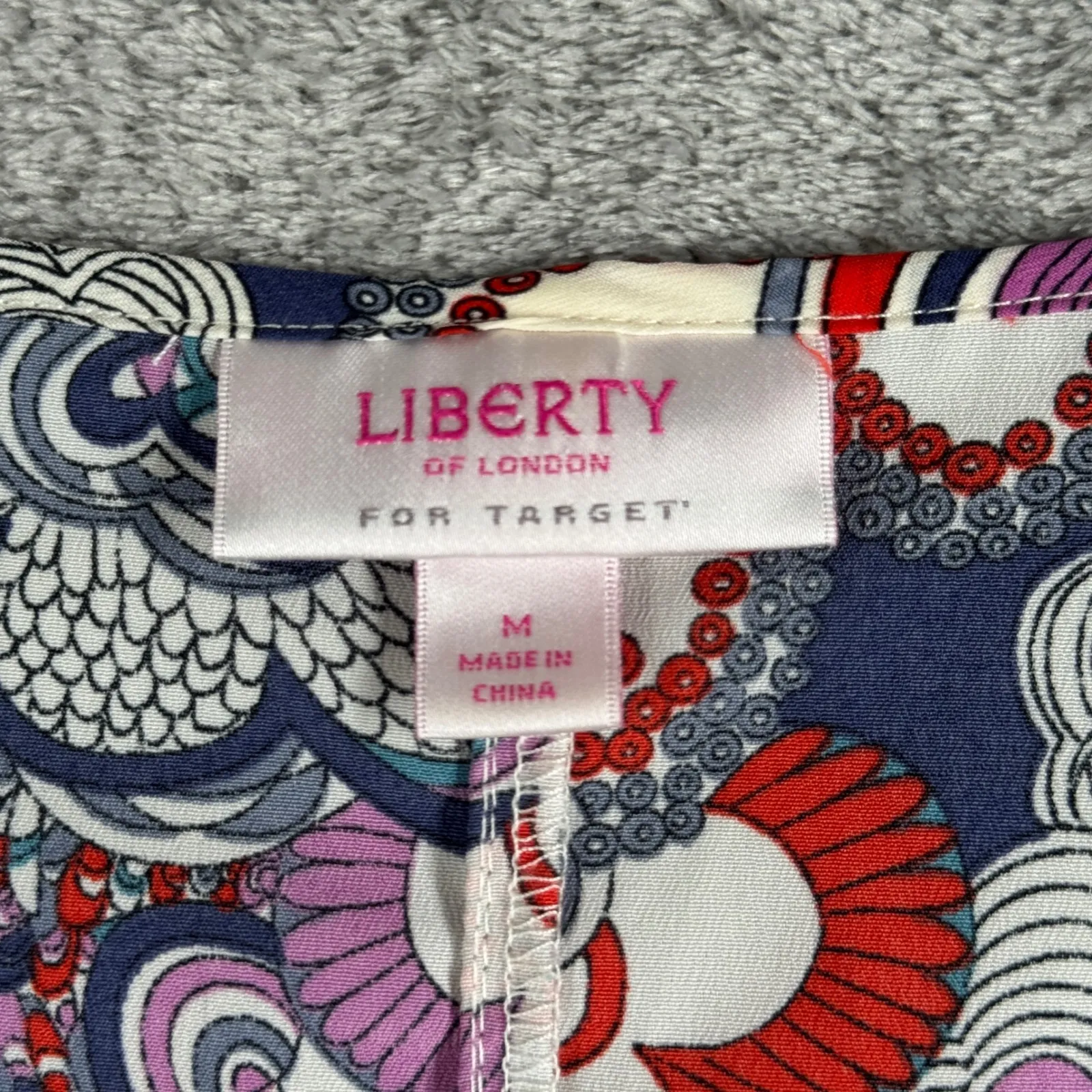 Liberty of London Target Womens M Boho Floral Blouse Top Multicolor Y2K Festival Red Size M - Image 6