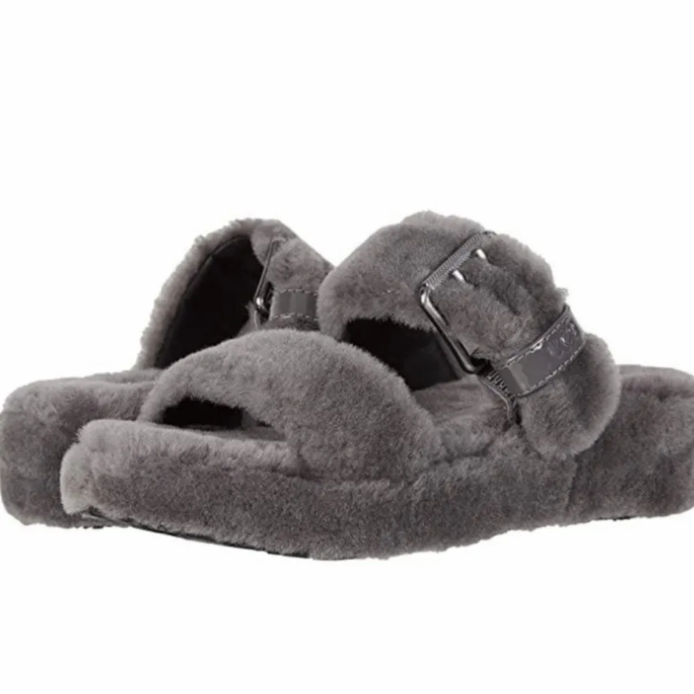 UGG  Fuzz Yeah Charcoal Slip-ons - Image 3