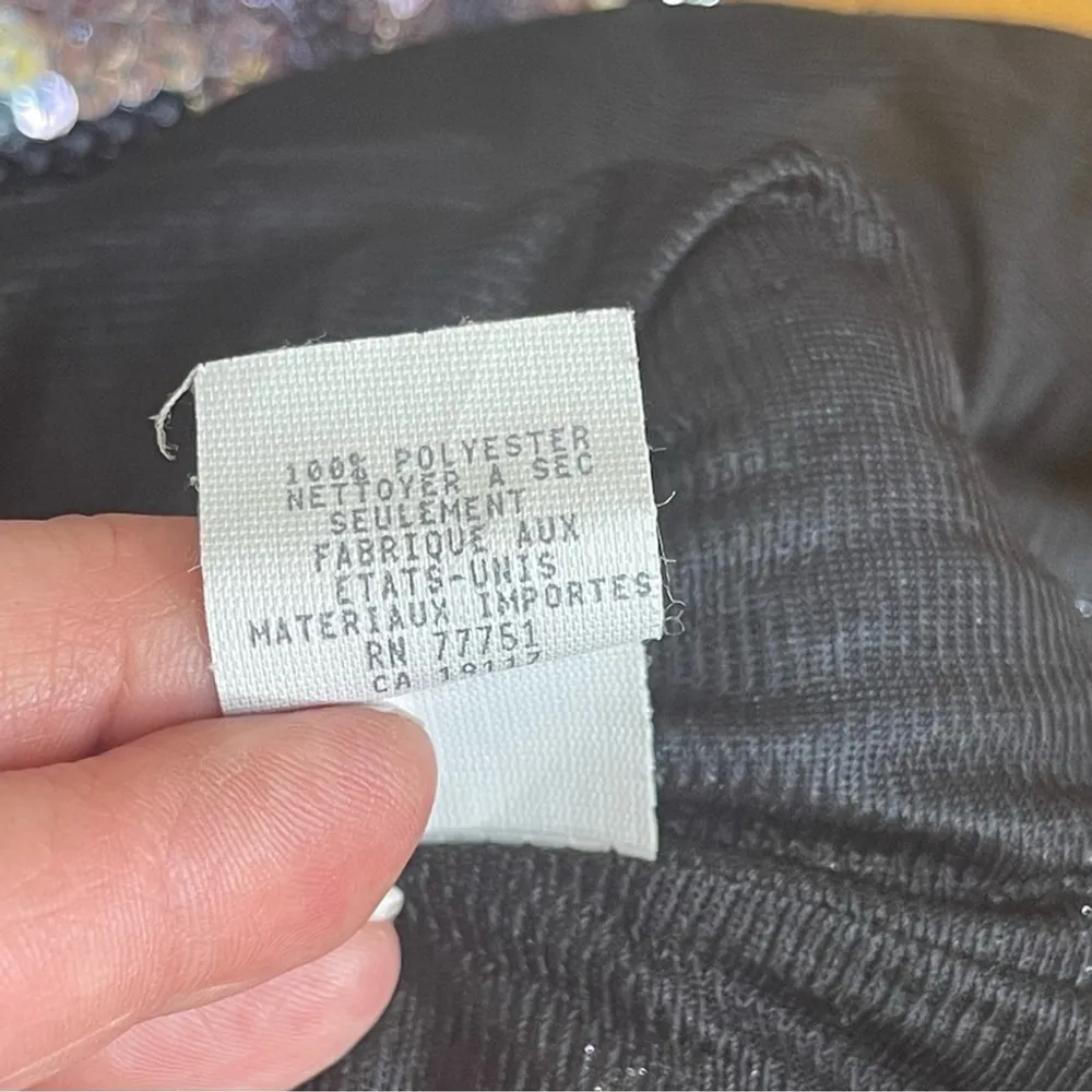 Betsey Johnson Skull Sequin Tank Dress Raceback Sz M Shiny Mini RARE grunge - Image 13