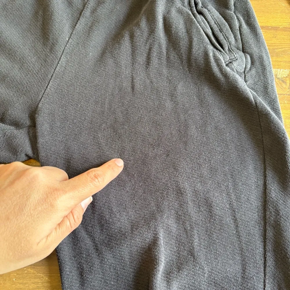 ATM ESSENTIALS French Terry Sweatpants Black Joggers XS Cotton - Image 7