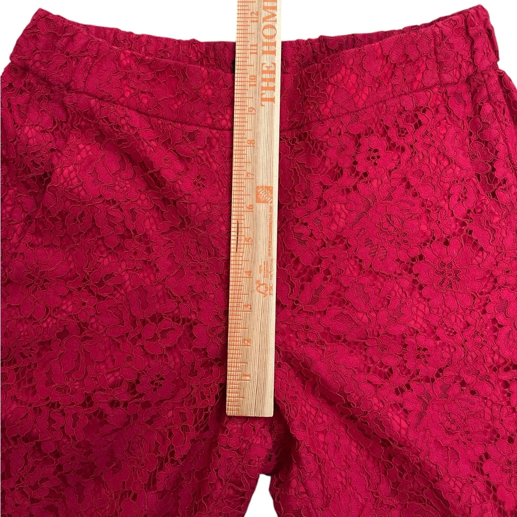 J.Crew  Red Lace Easy Pants - Image 5