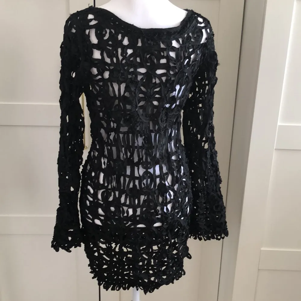 Unique Ribbon laced long sleeve dress - Image 6
