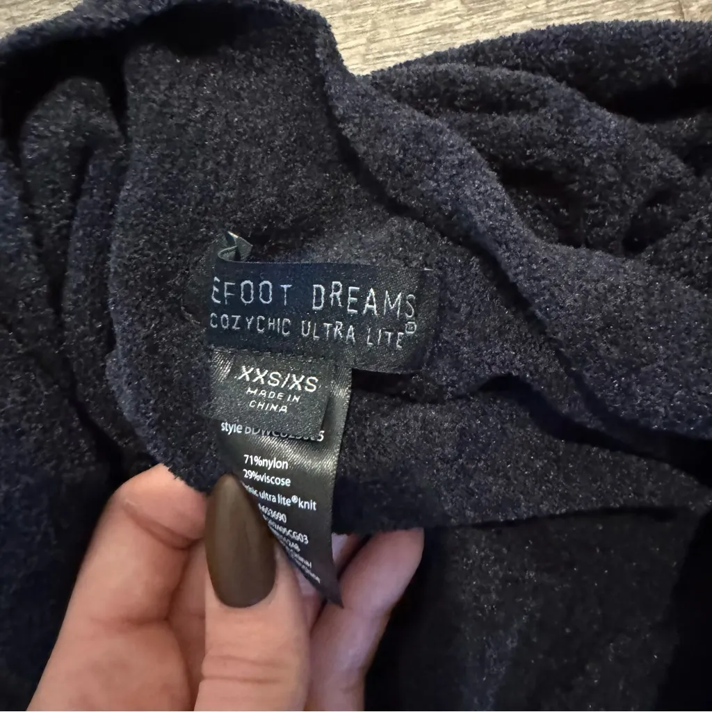 Barefoot Dreams CozyChic Ultra Lite Black Cardigan Shawl - Image 4