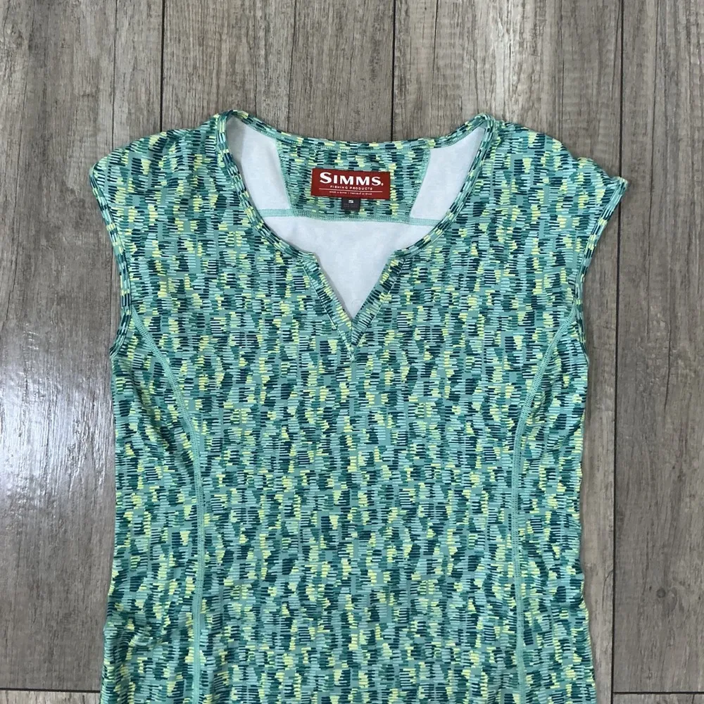 Simms Fishing Dress Sun Protection Lightweight Travel Casual Green Size S‎ - Image 5