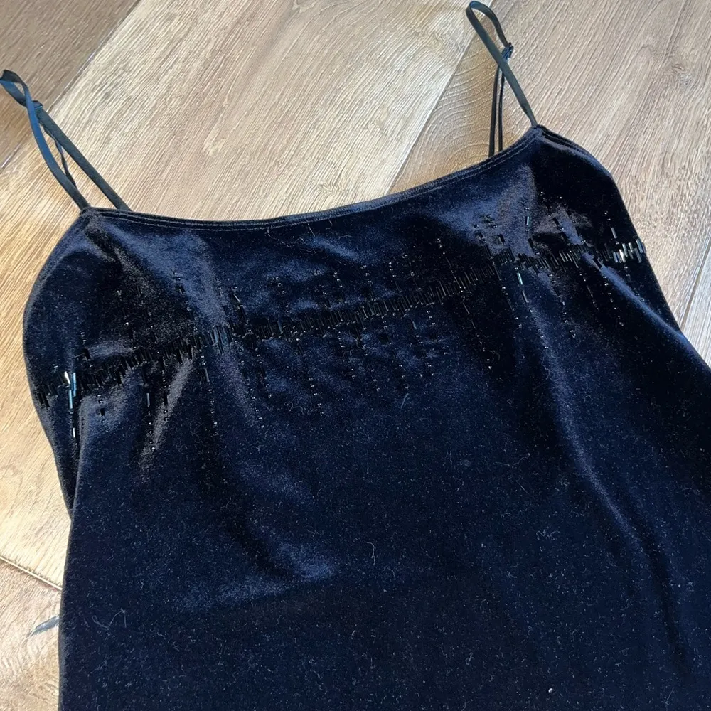 Victoria’s Secret beaded nightgown, velvet feel black - Image 6