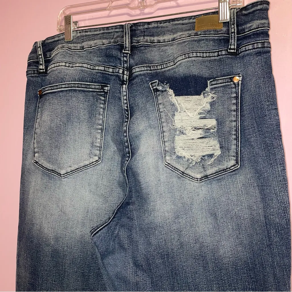 Judy Blue Relaxed Fit Crop Capri Jeans Women Size 20W Dark Wash High Rise Casual - Image 6