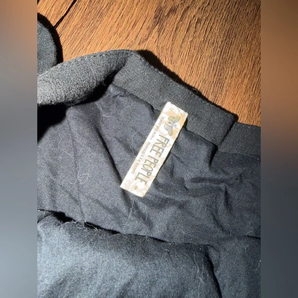 Vintage Y2K corset lace up free people black mini dress boho casual cottagecore - Image 4