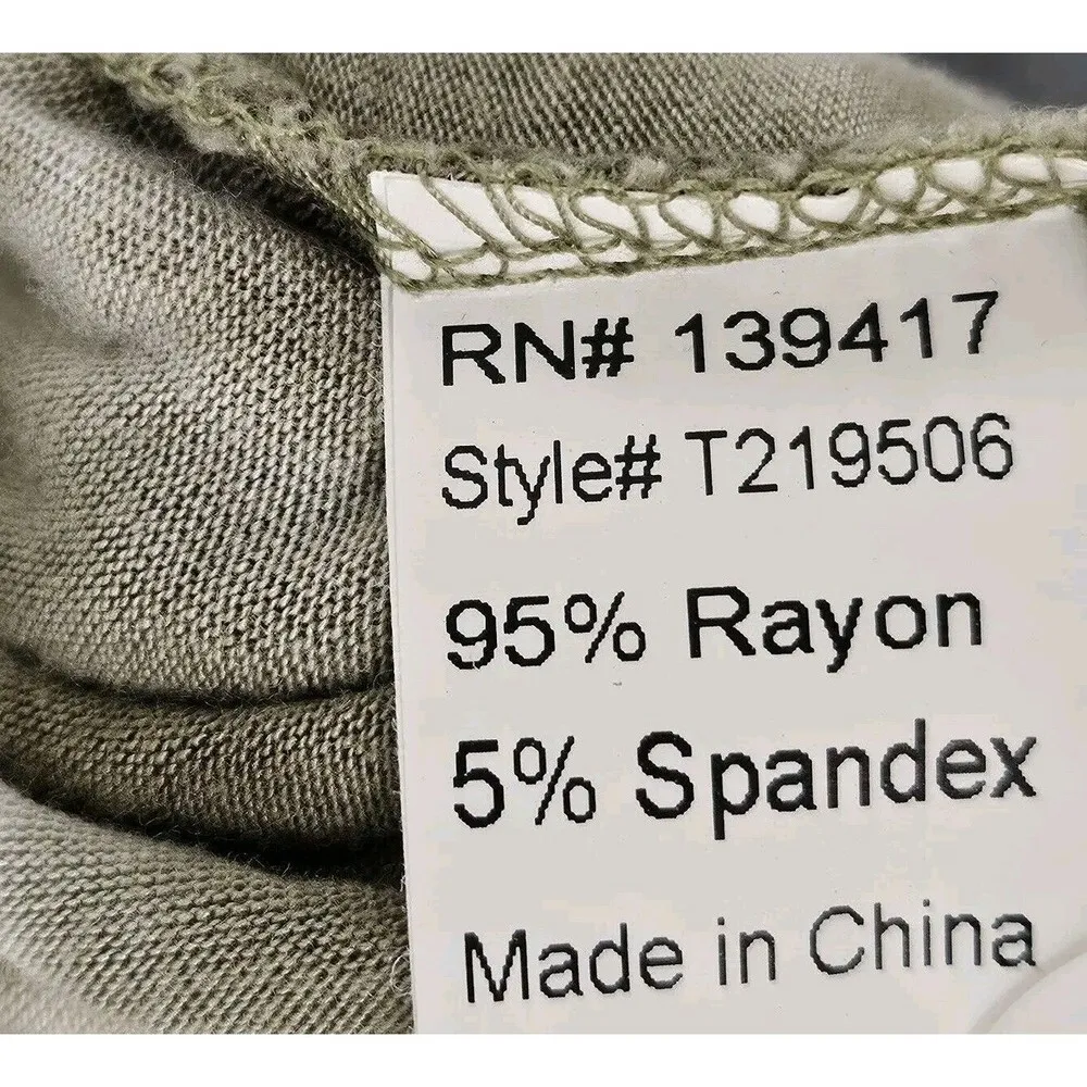 PIKO Tie-Dye Y2K Rhinestone Heart Print Top Womens Size S Oversized Green Boho - Image 6