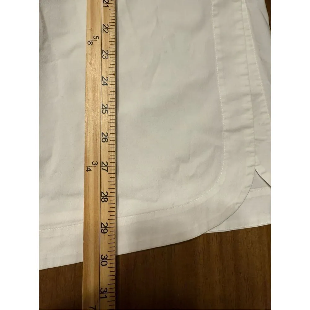 J. Jill White Shirt Collection Womens Small Quarter Button Up Tunic Top Career White - Image 8