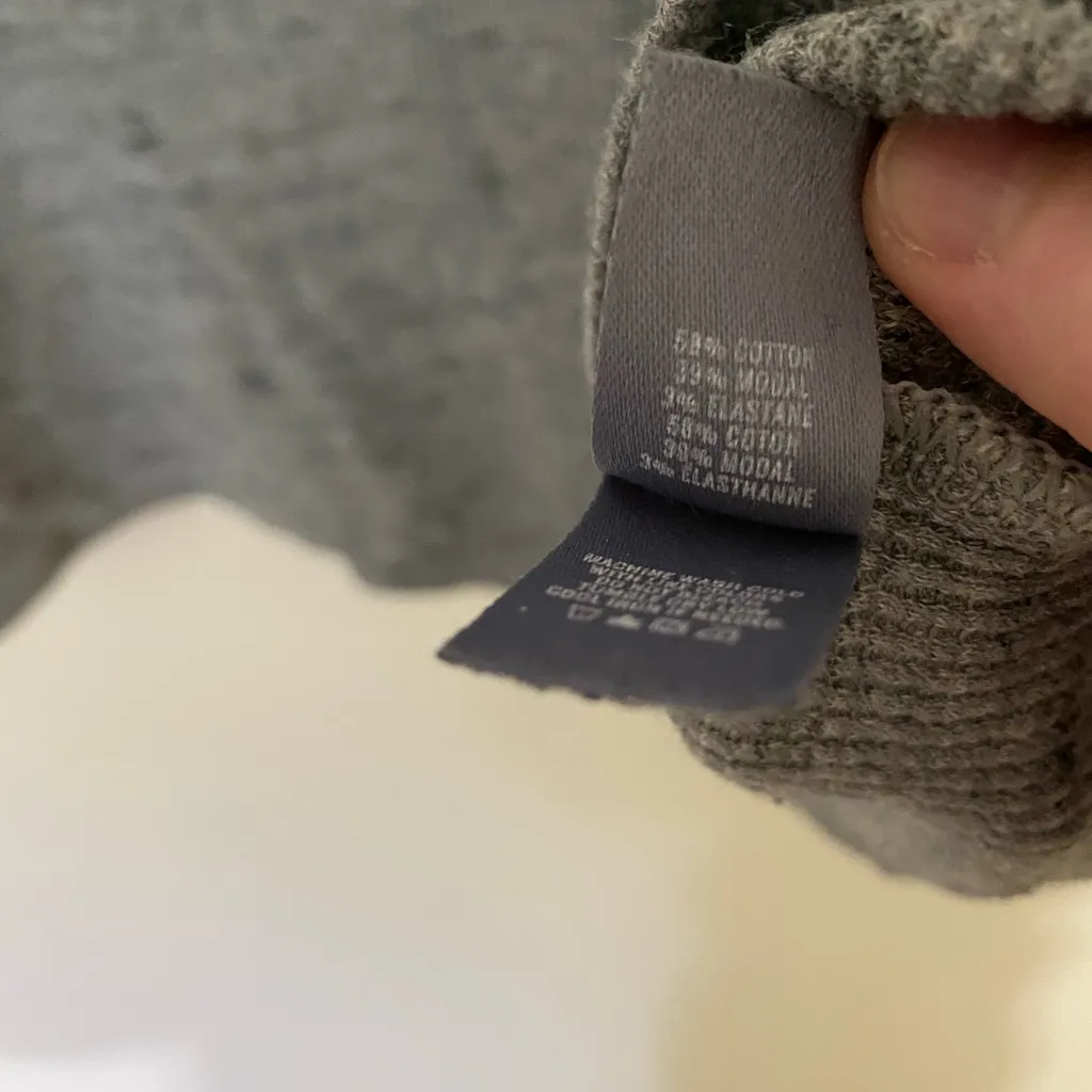 Aerie Gray Open Back Ribbon Tie Long Sleeve Top Size XS - Image 3